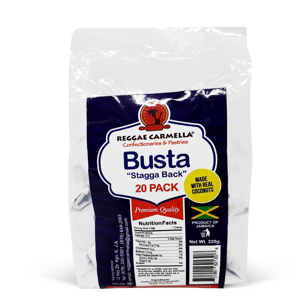 Reggae Carmella Busta Stagga Back, 220g (20 Pack)